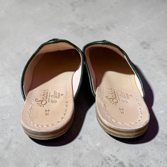 Sabah Palazzo Green Velvet Baba Slippers EU 44 US Men’s 10 US Women’s 11.5 - Picture 14 of 16